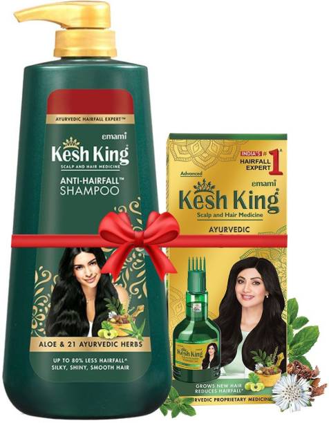 Kesh King Anti Hairfall Shampoo 600ml + Oil 300ml