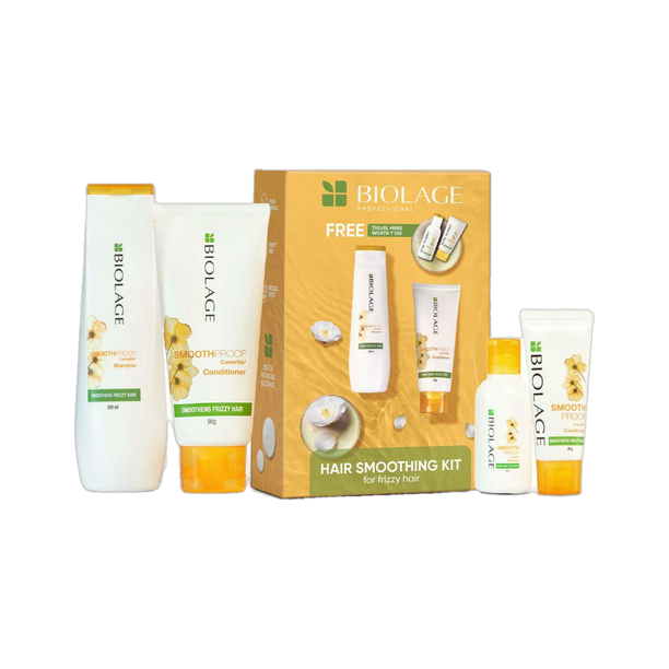 BIOLAGE Smoothproof Shampoo Conditioner Serum Combo for Frizz with Camellia oil