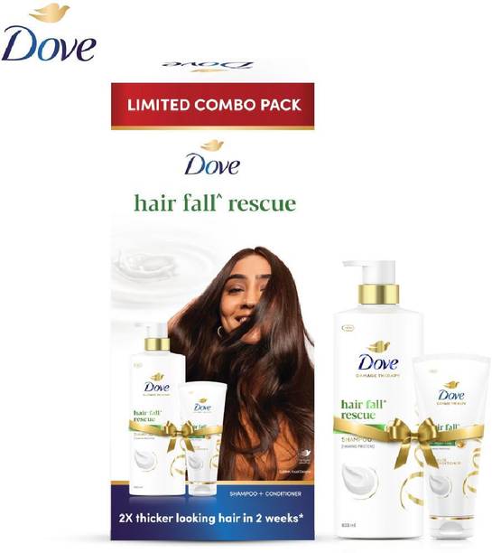 DOVE Hairfall Rescue Combo Pack (Shampoo+Conditioner) (2 Items in the set)