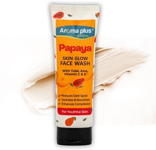 Aromaplus Herbal Papaya Skin Glow  with Tulsi, Aloe, Vitamin C & E Face Wash