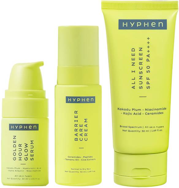 हायफ़न Daily Face Care Combo - Normal to Dry Skin | Serum, Moisturizer & Sunscreen