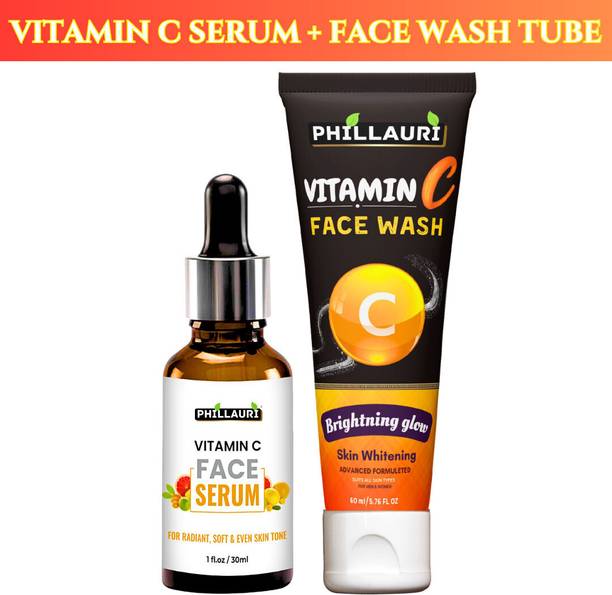 Phillauri Vitamin C Simple Skincare Combo With Face Wash and Face Serum for Daily Freshness