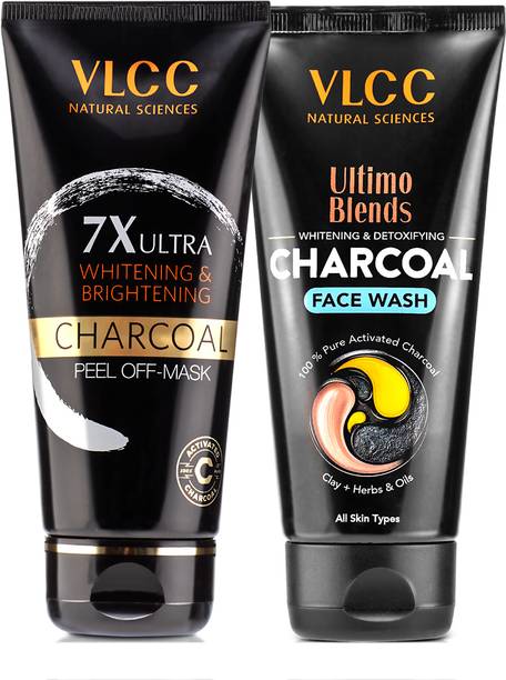 VLCC 7X Ultra Charcoal Peel Off Mask and Ultimo Charcoal Face Wash