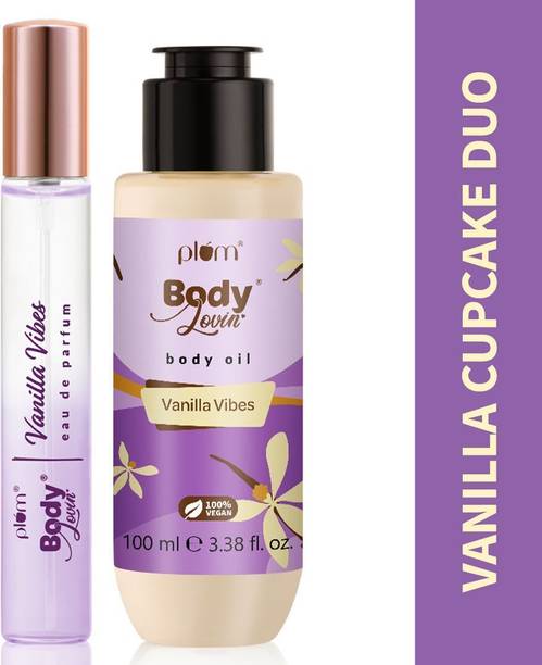 Plum BodyLovin' Smell Like A Vanilla Cupcake Duo | Vanilla Vibes Perfume | Vanilla Vibes Body Oil