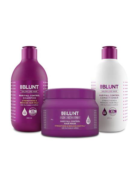 BBlunt Hair Fall Control Hair Mask 250 g + Hair Fall Control Shampoo 300 ml + Hair Fall Control Conditioner 250 g