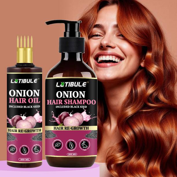 Latibule Onion Black Seed Oil and Shampoo for Hair Fall Control