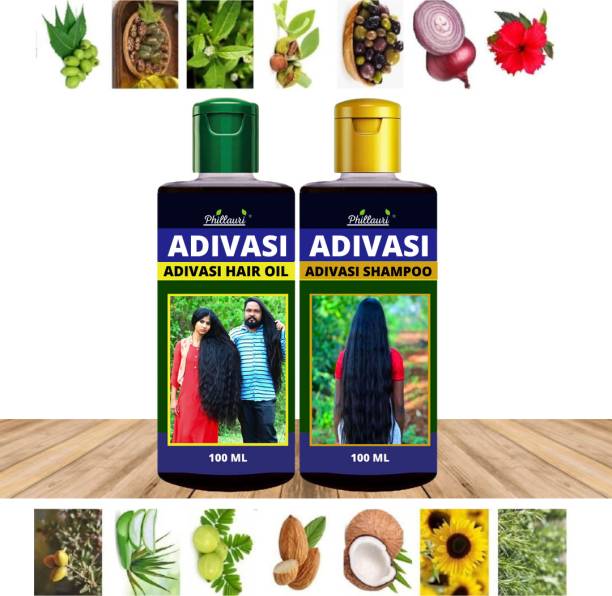 Phillauri Adivasi Hair oil & Adivasi Hair Shampoo Combo men women