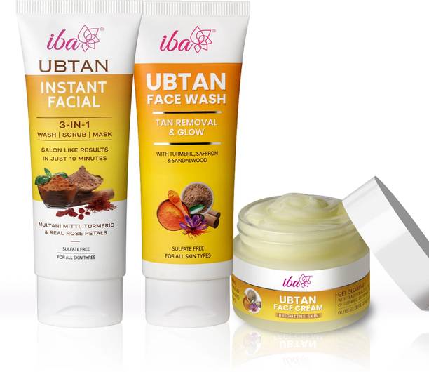 Iba Ubtan Essentials Skin Care Regime Combo for Glowing Skin | Removes Tan & Radiant Skin