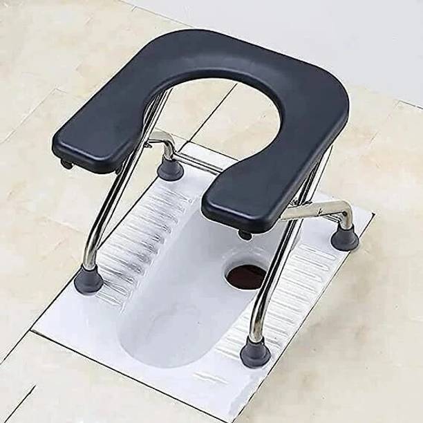 BEDICIA Constructed Stainless Steel Frame Comfortable Safe Toliet Commode Commode Chair