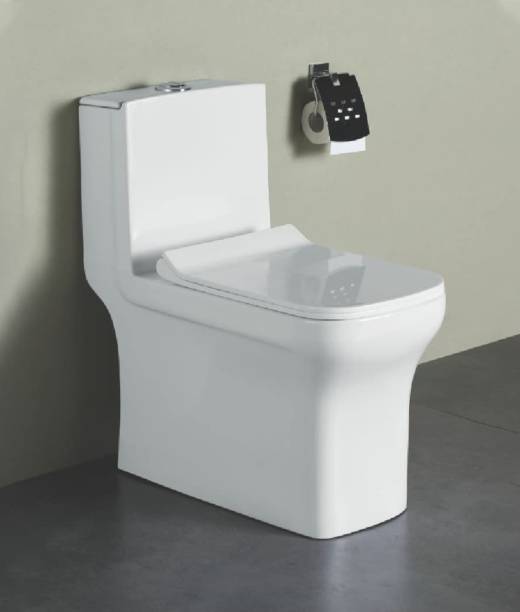 clayplus Platinum Ceramic Western Toilet/Water Closet/Commode With Soft Close Toilet Seat NEW-PREMIUM GRADE CERAMIC FLOOR MOUNT ONE PIECE / WATER CLOSET Western Commode