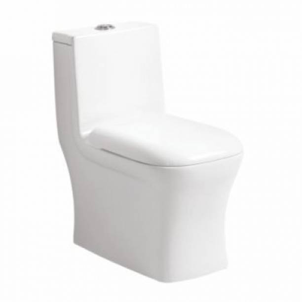 PLUMBER PP Soft Close Seat Cover One Piece WC With Cistern Fittings Washdown S-Trap 100mm Western Commode