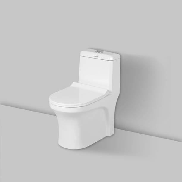 Drops Luxury Bathware ONE PIECE CLOSET SIPHONIC S TRAP 12"(300MM) Western Floor Mounted DALEEL CAT NO 1037 Western Commode