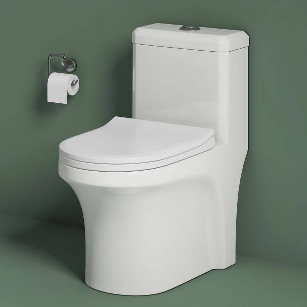 Syon SPACE One Piece Floor Mounted Commode/ Water Closet with Water Saving mechanism 301 Western Commode