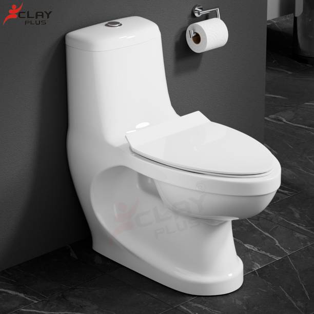clayplus 101 - PREMIUM GRADE CERAMIC FLOOR MOUNTED ONE PIECE Western Commode