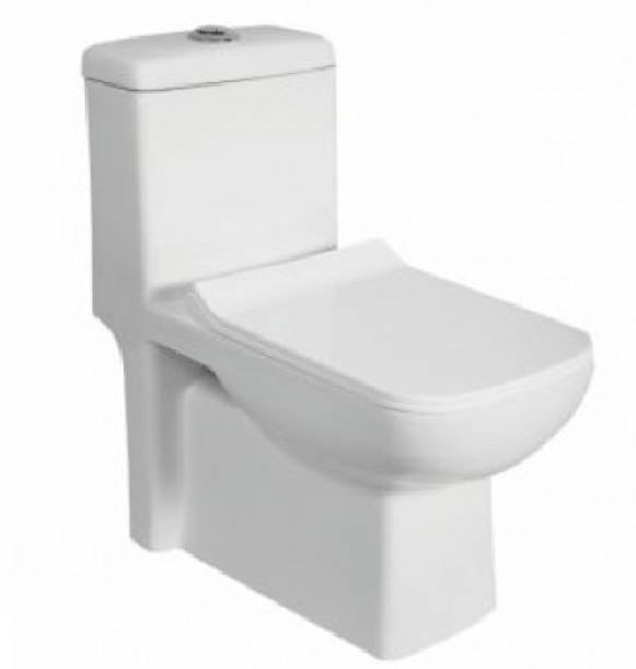 PLUMBER Washdown S-Trap 220mm One Piece WC With Cistern Fittings Western Commode