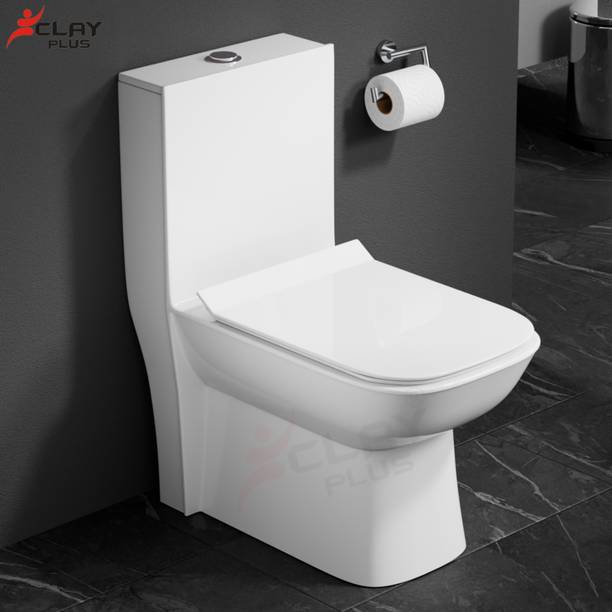 clayplus Platinum Ceramic /Water Closet/ With Soft Close Toilet Seat 1006 Western Commode