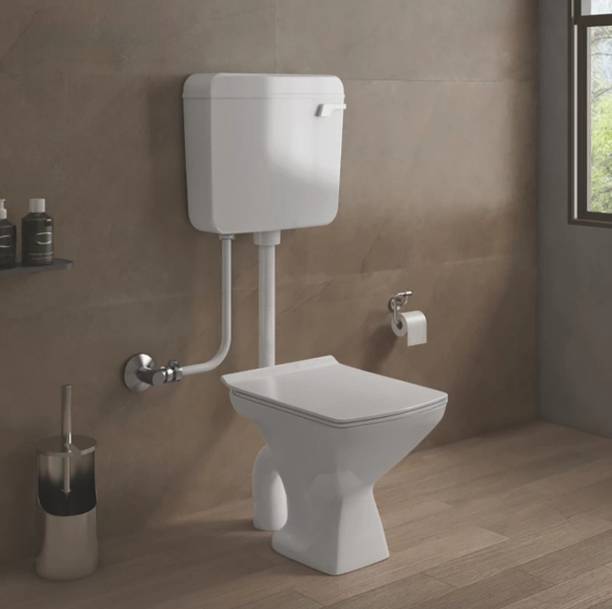 clayplus CERAMIC Floor Mounted Western Toilet Commode With Flush Tank CERAMIC Floor Mounted Western Toilet Commode With Flush Tank Western Commode