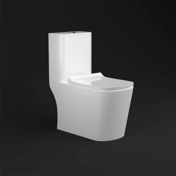 clayplus 3001 Premium Grade Ceramic's One Piece Western Toilet Commode 12 inches Trap Western Commode