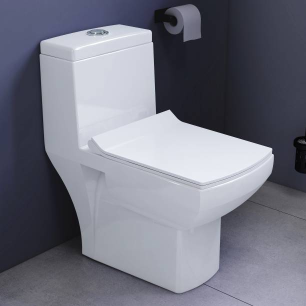 Impulse by Plantex Commode for Toilet/Ceramic Western Commode/One Piece Commode with Soft Closing Toilet Seat -S Trap (APS-Crisil-9-S) Western Commode