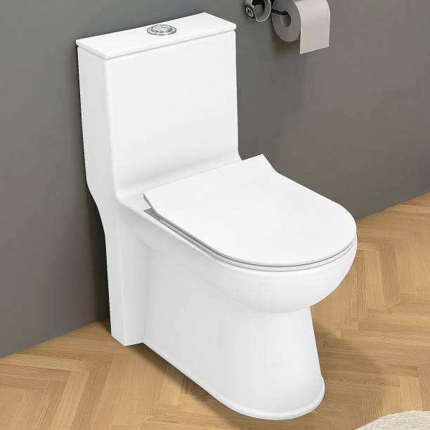 Impulse by Plantex S-Trap Ceramic Rimless One Piece Western Toilet/Commode With Soft Close Toilet Seat- Western Commode