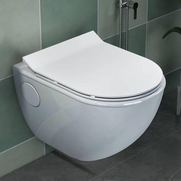 Plantex Ceramic Wall Hung Commode For Toilet/Western toilet/Soft Closing Toilet Seat (APS-779) Western Commode