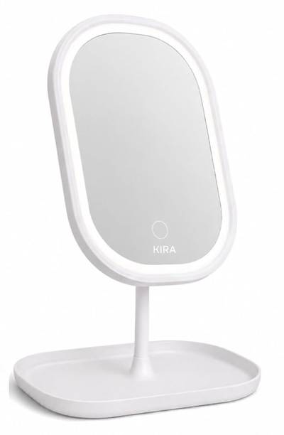 KIRA LED Vanity Mirror with Light, Oval Shape, Desktop Rotating, Adjustable Dimmer