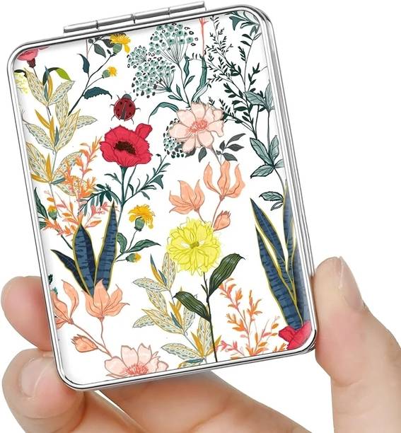 feelhigh 1pc Square Compact Mirror, Pocket Mirror, Small Mirror for Purse,