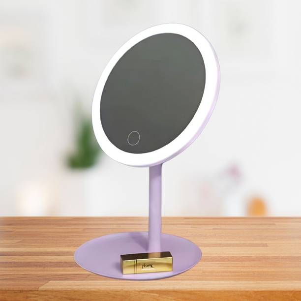 Hitech Sales LED Lighted Makeup Mirror Touch Control, Adjustable Stand, Rechargeable