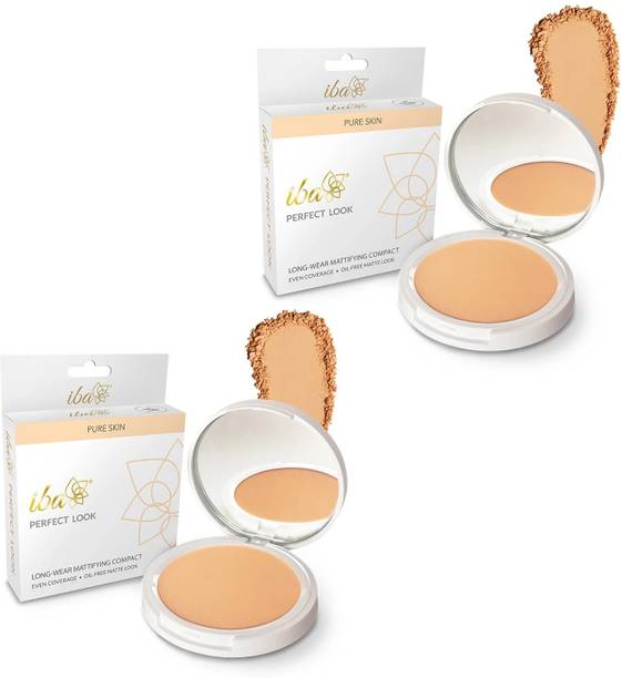 Iba Perfect Look Long-Wear Mattifying Compact (Pack of 2) Compact