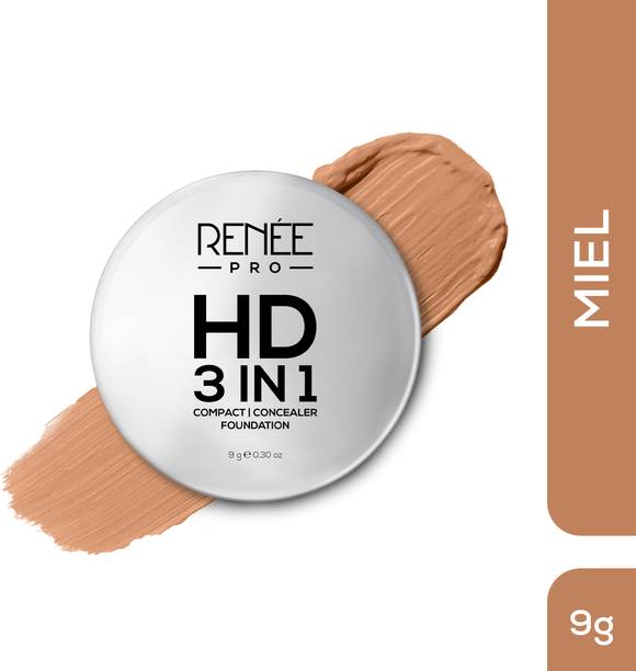 Renee PRO PRO HD 3-IN-1 SPF 20 Full Matte Compact, Works as Concealer, Foundation & Powder Compact