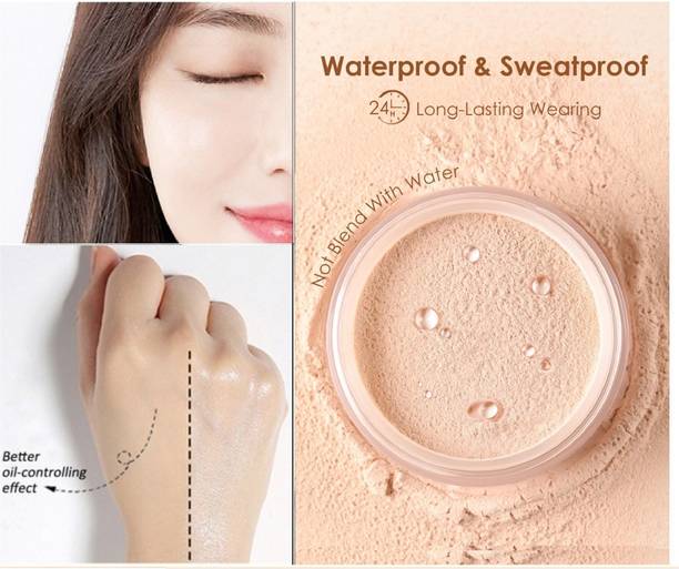 USBK Loose Powder Face Makeup Waterproof Skin Finish Powder Face Compact