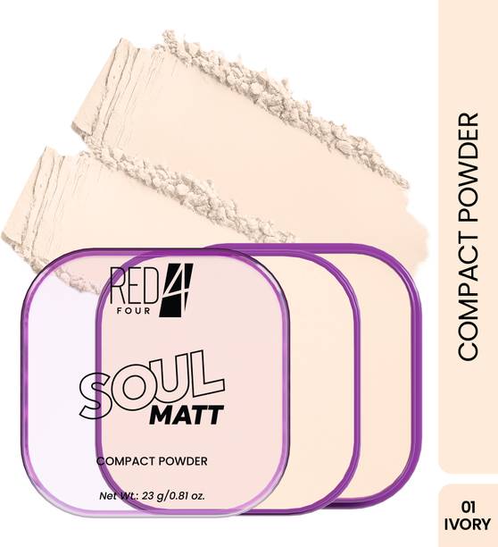 RED4 Soul Matt Compact Powder | Oil Control Matte Finish Flawless Skin Compact Powder Compact