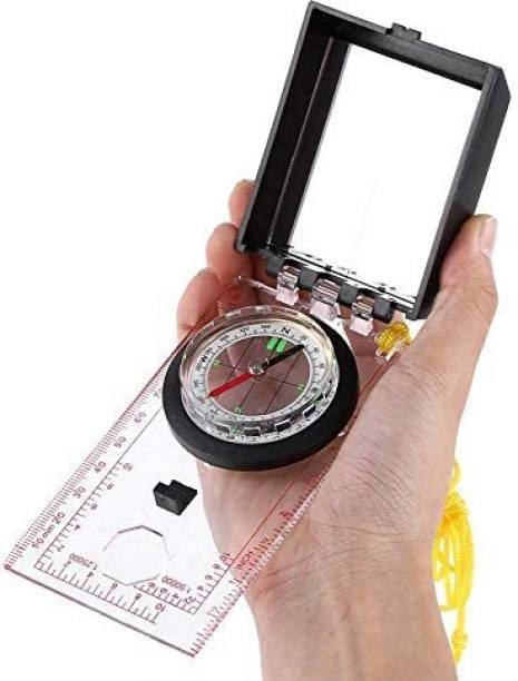 BAOER Map Ruler Mirror Scale Navigation Compass Scouts Survival Outdoor Camping Kits Compass