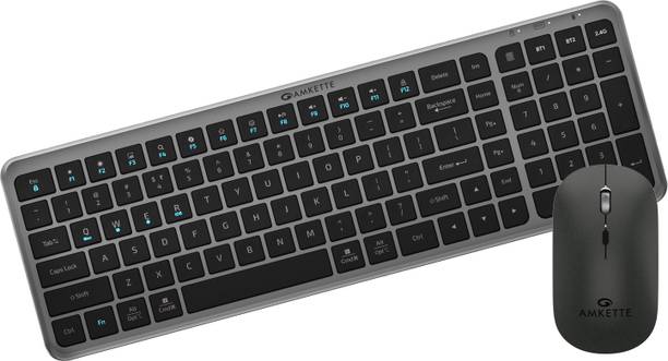AMKETTE Wi-Key Max Rechargeable Wireless Keyboard and Mouse Combo Set