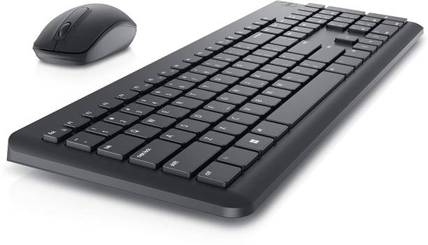 DELL KM3322W Keyboard & Mouse Combo, Anti-fade & Spill-resistant Keys Wireless Standard Multi-device Keyboard Compatible with Desktop, Laptop, Mac up to 36 Month Battery Life, 3Y Advance Exchange Warranty