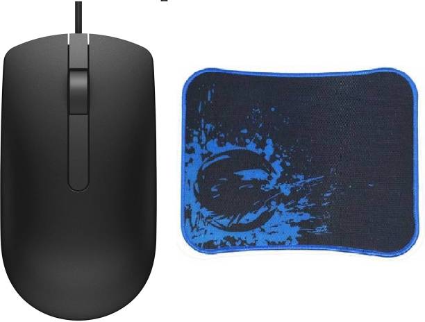 DELL MS116 USB Wired Mouse & Mousepad Combo Set