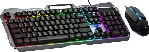 Aula F2023 Combo || Premium RGB Backlit Gaming Keyboard + Mouse with 6 keys, 3600 DPI Combo Set