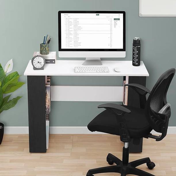 Woodlore Work Table for Home Office with Storage Computer Table Engineered Wood Computer Desk