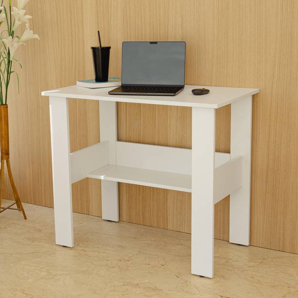 lussomobily lussomobily Computer Desk with Shelves Modern Laptop Study Table Engineered Wood Computer Desk