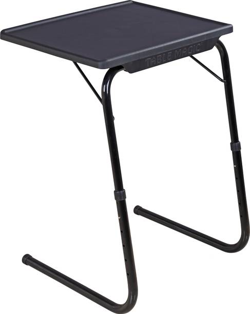 TABLE MAGIC Multipurpose Midnight Black Regular Laptop Table Plastic Computer Desk