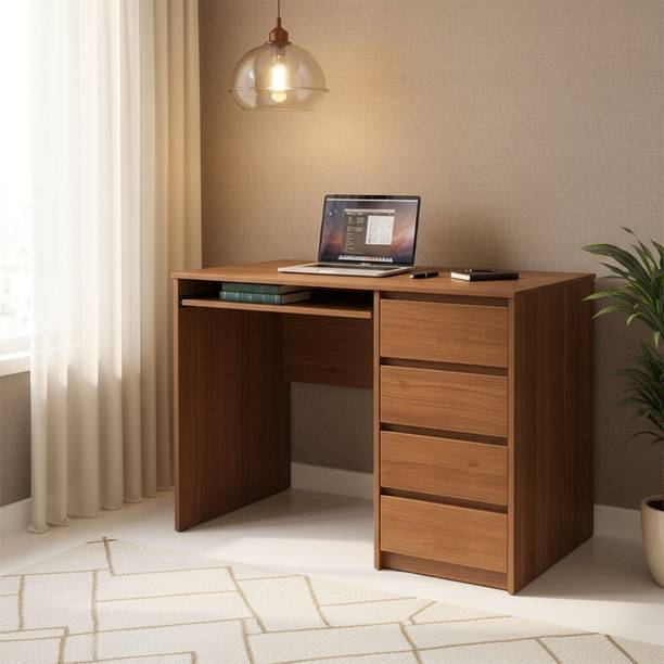 KIK Matrix Workstation Study Desk with 4 Drawers & Keyboard Tray Engineered Wood Workstation