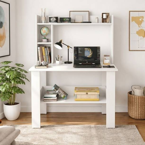Flipkart Perfect Homes Portable Workstation Computer Desk with Storage, For Office, Home Engineered Wood Computer Desk