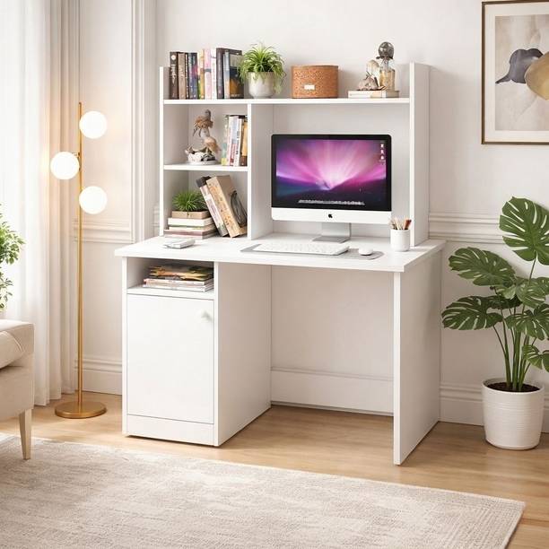 Flipkart Perfect Homes Portable Workstation Computer Desk with Storage, For Office, Home Engineered Wood Computer Desk