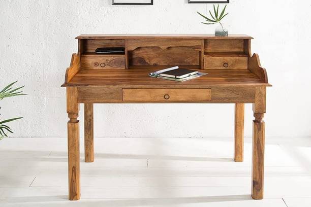 Mamata Wood Decor Solid Sheesham Wood Computer table, study table with drawers & shelf Solid Wood Computer Desk