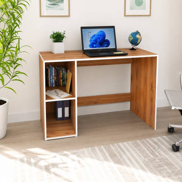 US DZIRE Study Laptop Computer Table with Storage Shelf for Home Office Engineered Wood Computer Desk
