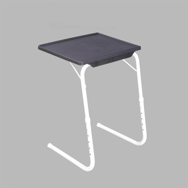 TABLE MAGIC Multipurpose Black and White Regular Laptop Table Plastic Computer Desk