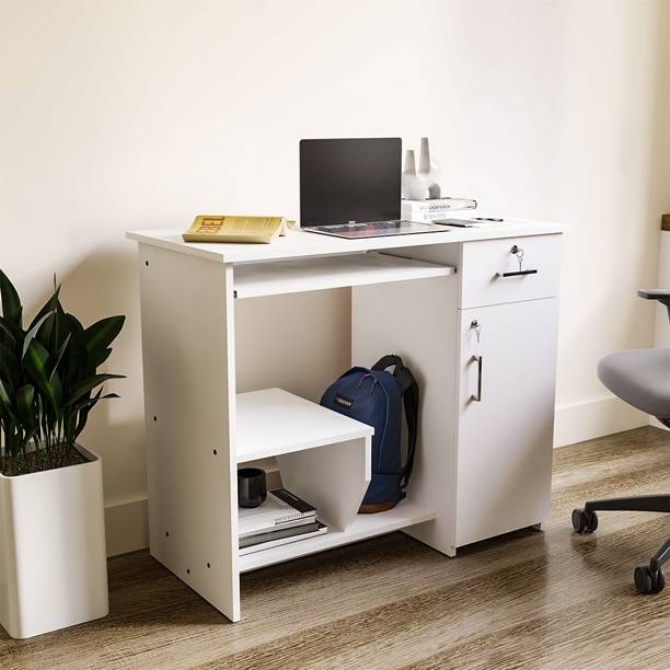 neuspace Buker Computer Table with Shelf, Laptop Table Large Size, Engineered Wood Computer Desk