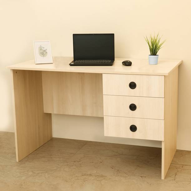 lussomobily lussomobily Computer Desk with 3 Drawer Laptop Study Table Engineered Wood Computer Desk
