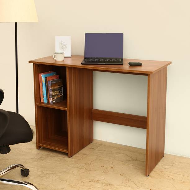 lussomobily lussomobily Study Table with Open Shelves Modern Desk Laptop Computer Table Engineered Wood Computer Desk