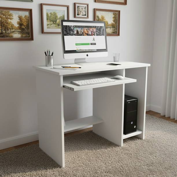 NITYAM Premium Quality Computer Table With Keyboard Tray Drawer For Home, Office Engineered Wood Computer Desk